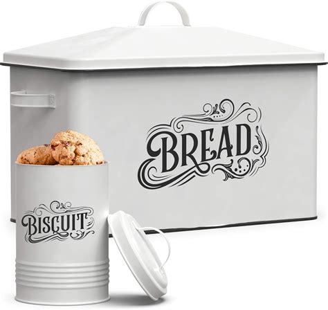 white metal bread box on amazon|extra large metal bread box.